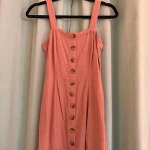 Pink button up dress